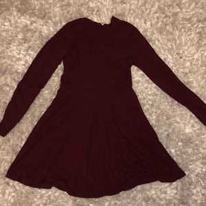 Burgundy skater dress